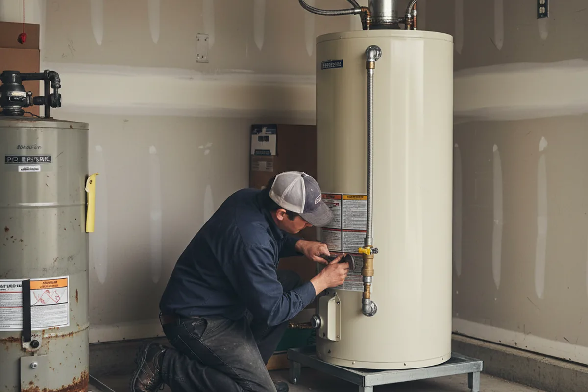 Water heater and shutoff valve replacement in Long Island
