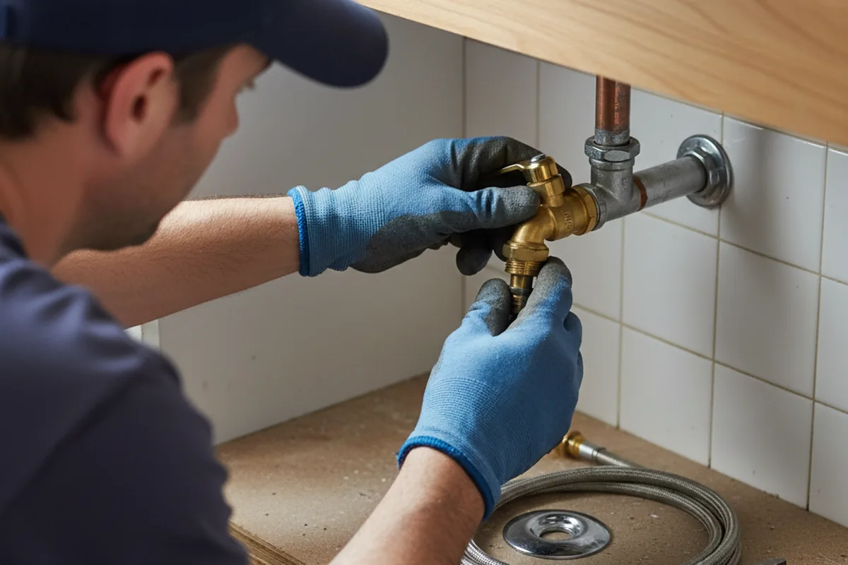 Shutoff valve and fitting work during Well Pump Repair in Long Island